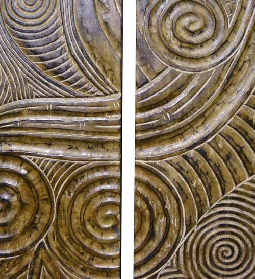 Set di 3 decorazioni da parete Grande Carved Naturale, 150 x 180 cm (1)