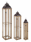 Set di 3 lanterne decorative Helsinki Naturale
