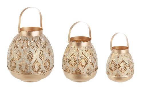 Set di 3 lanterne decorative Namid Oro