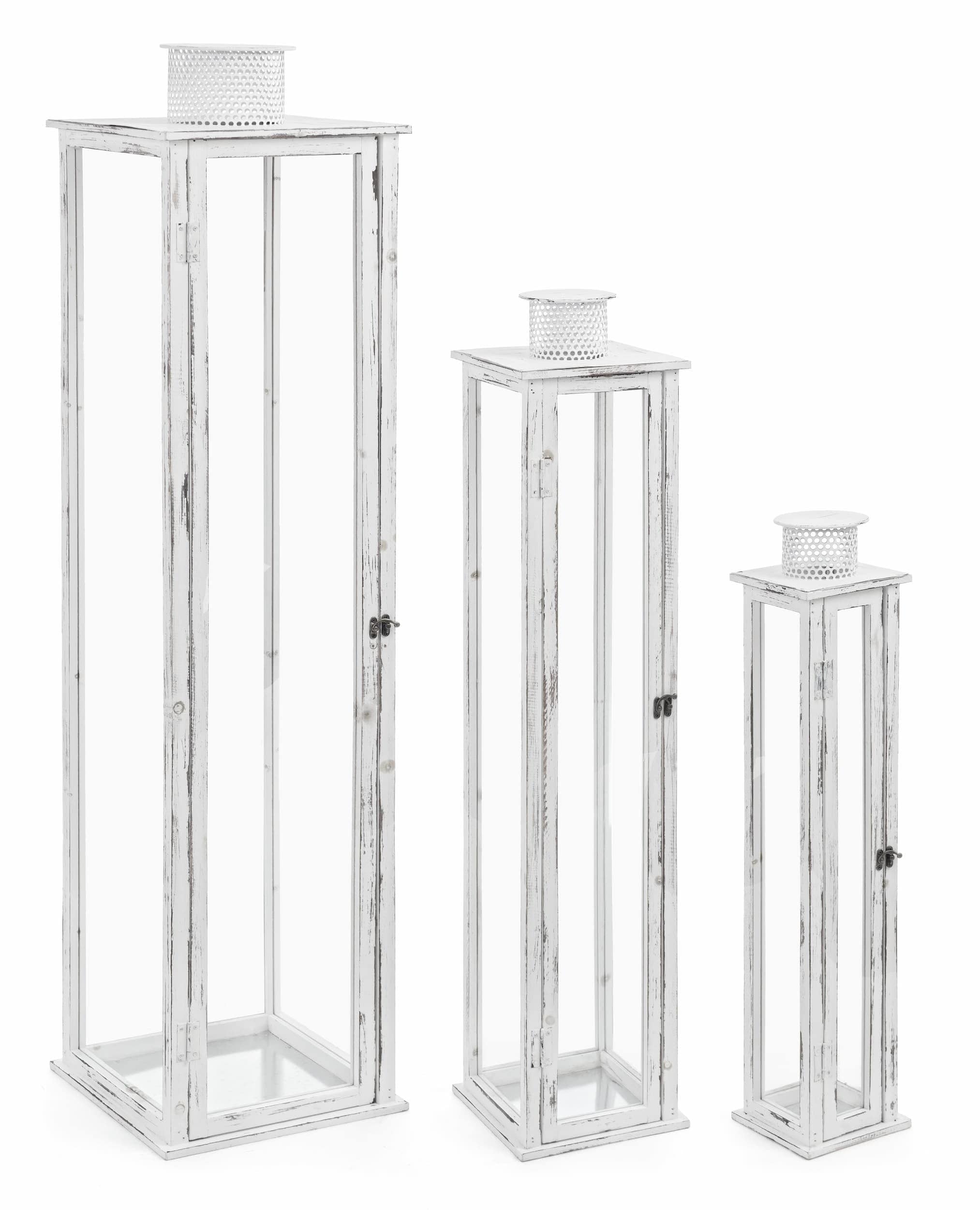 Set di 3 lanterne decorative Ottawa Bianco