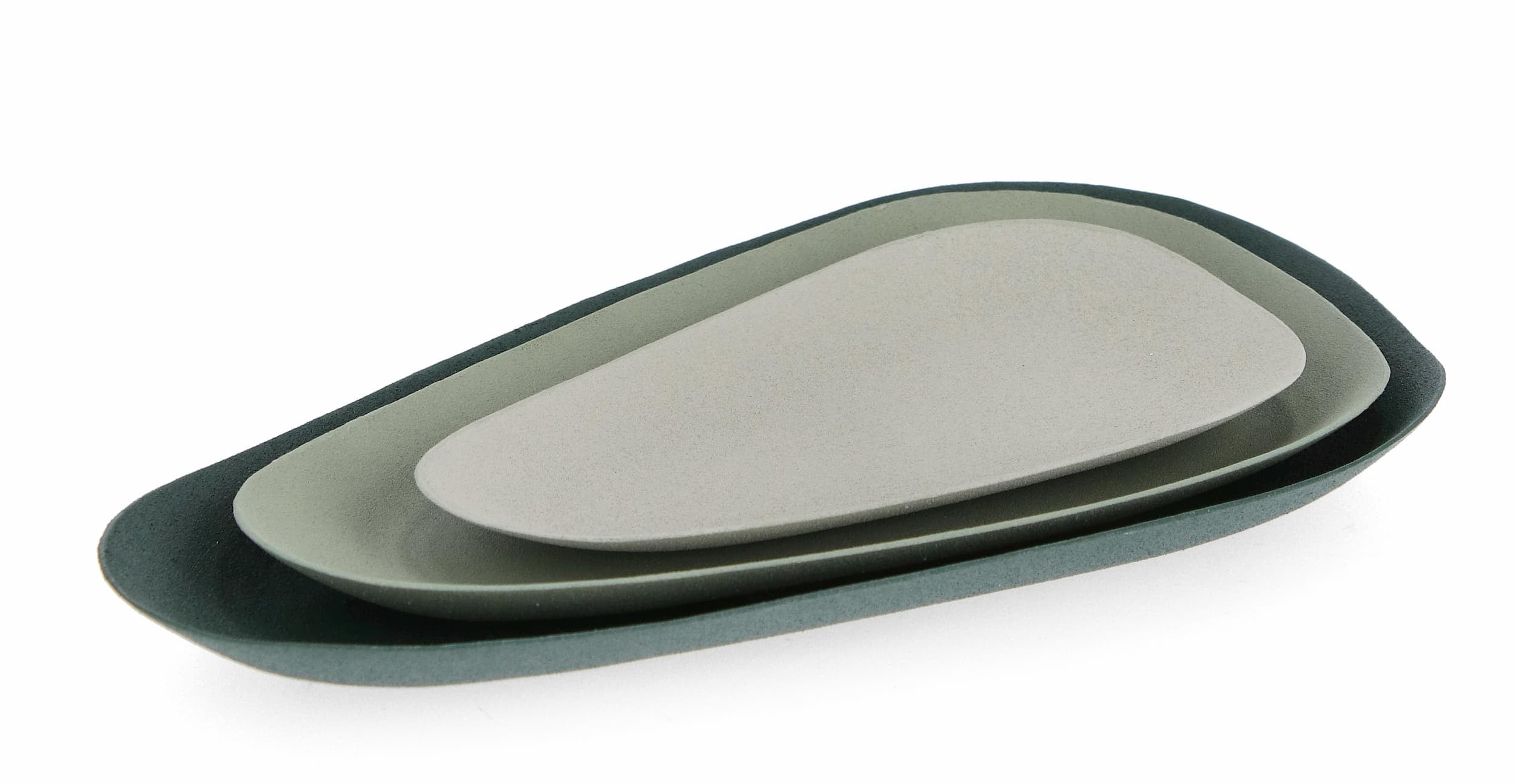 Set di 3 piatti decorativi Lebete Verde (1)