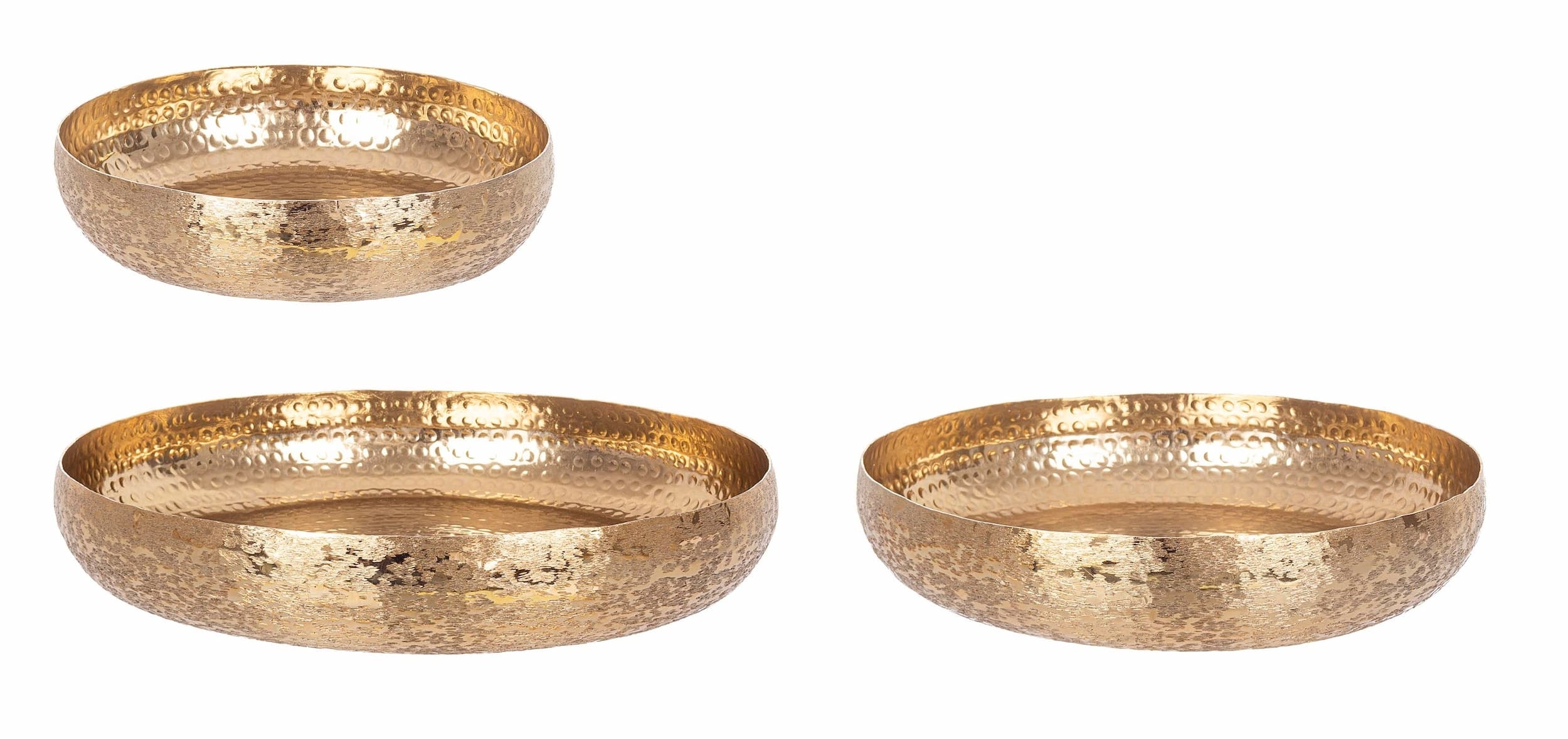 Set di 3 piatti decorativi Varanasi Round Oro