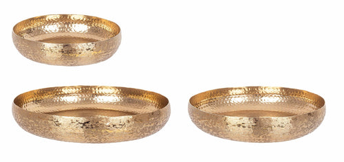 Set di 3 piatti decorativi Varanasi Round Oro