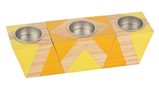 Set di 3 portacandele Rectangular Multicolore