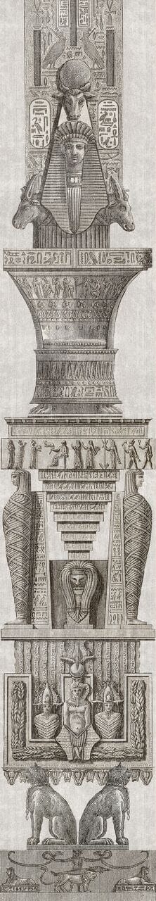 Set di 3 rotoli Carta da parati digitale stampata Colonne egiziane (2)