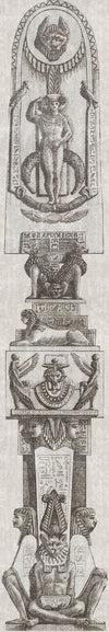 Set di 3 rotoli Carta da parati digitale stampata Colonne egiziane (3)