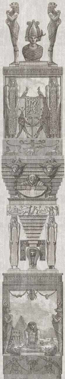 Set di 3 rotoli Carta da parati digitale stampata Colonne egiziane (4)
