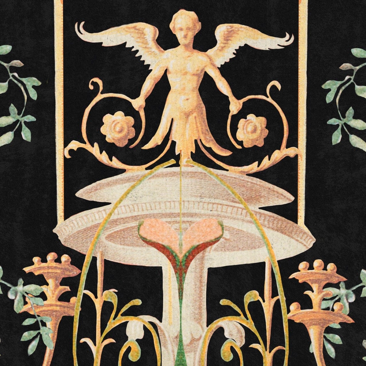 Set di 3 rotoli Carta da parati digitale stampata Giardini di Pompei