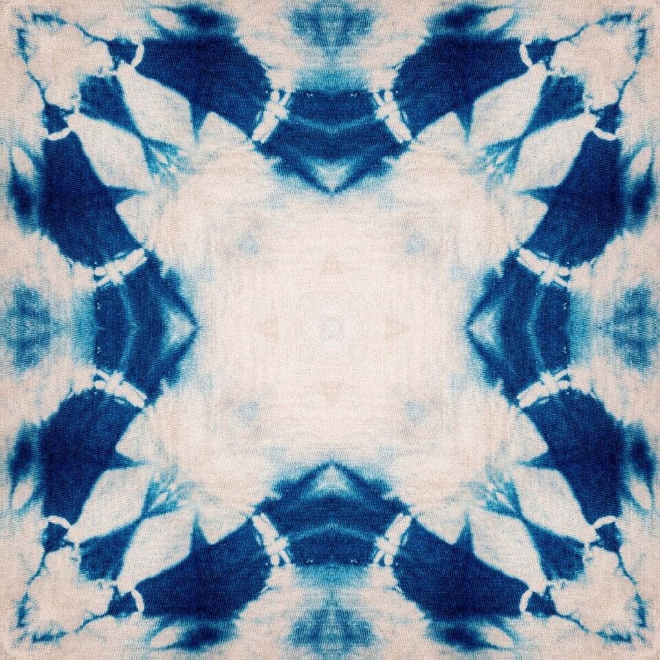 Set di 3 rotoli Carta da parati digitale stampata Shibori Flower