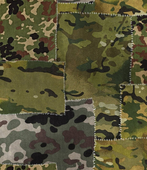 Set di 3 rotoli Carta da parati stampata camo digitale