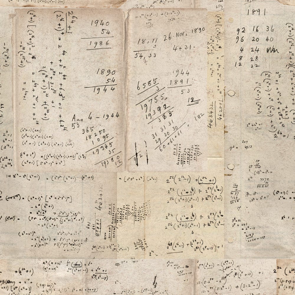 Set di 3 rotoli Carta da parati stampata con matematica digitale