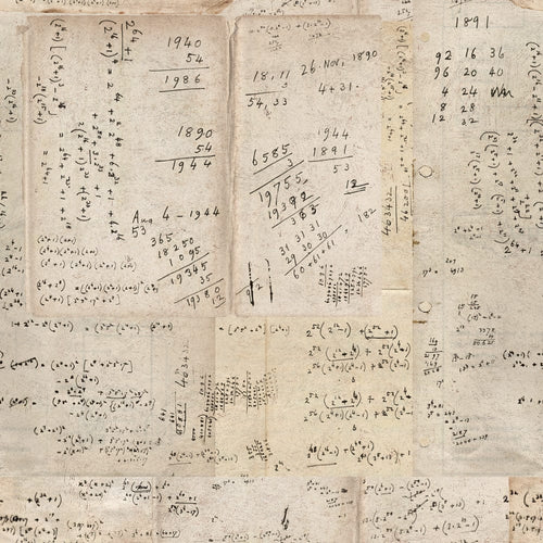 Set di 3 rotoli Carta da parati stampata con matematica digitale