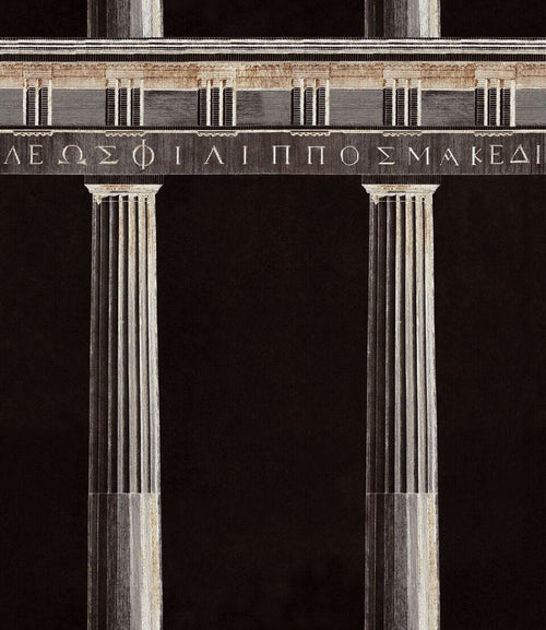 Set di 3 rotoli Carta da parati stampata digitale Athena Antracite