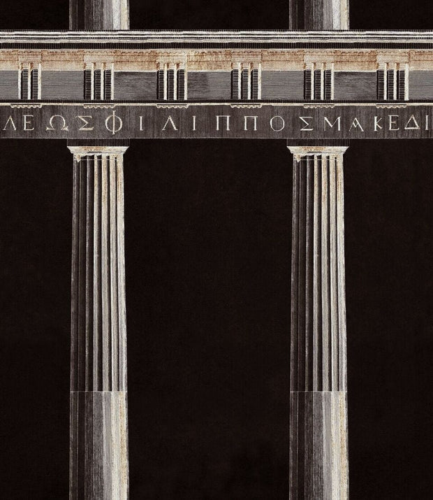Set di 3 rotoli Carta da parati stampata digitale Athena Antracite