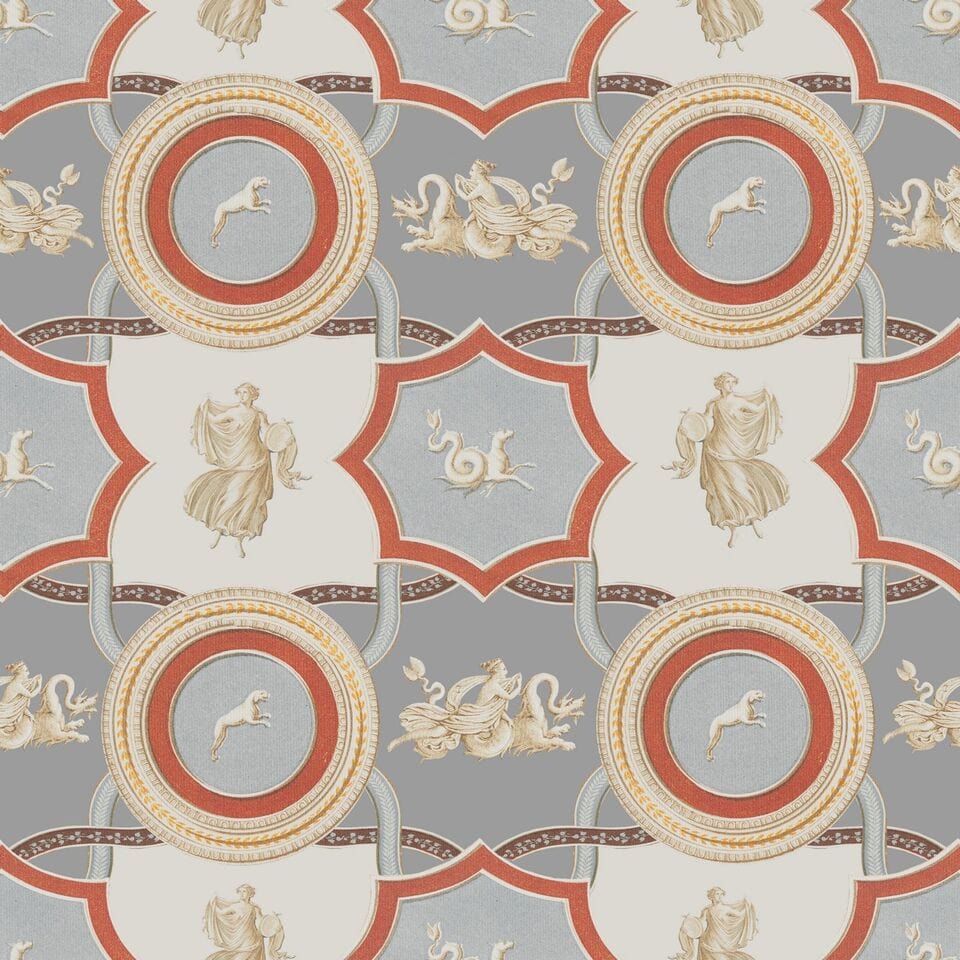 Set di 3 rotoli Carta da parati stampata in digitale Apodyterium Taupe