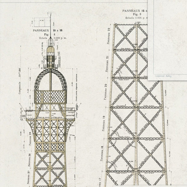 Set di 3 rotoli Carta da parati stampata in digitale Grand Eiffel