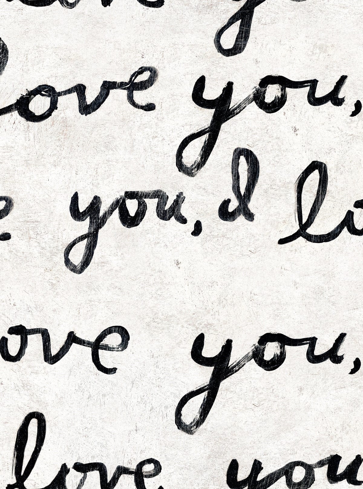 Set di 3 rotoli di carta da parati con stampa digitale I Love You