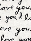 Set di 3 rotoli di carta da parati con stampa digitale I Love You