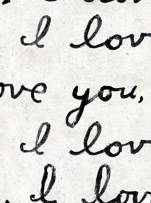 Set di 3 rotoli di carta da parati con stampa digitale I Love You (1)
