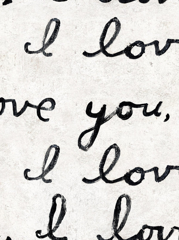 Set di 3 rotoli di carta da parati con stampa digitale I Love You (1)
