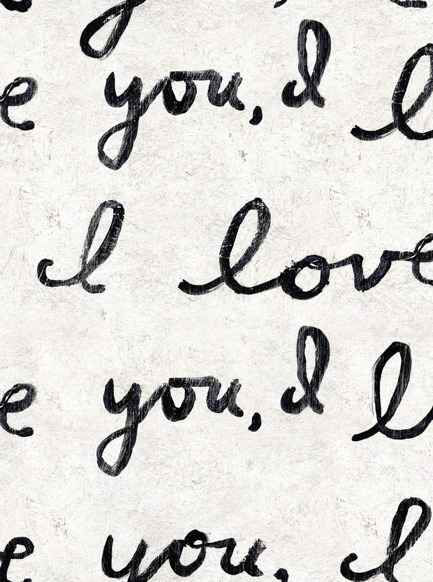 Set di 3 rotoli di carta da parati con stampa digitale I Love You (2)