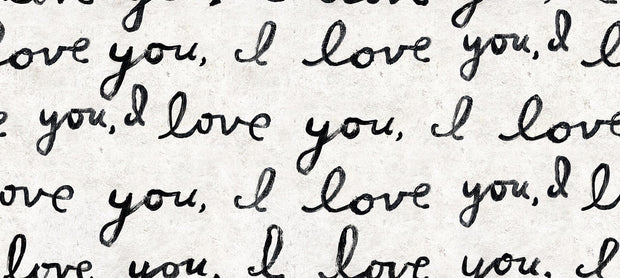 Set di 3 rotoli di carta da parati con stampa digitale I Love You (3)