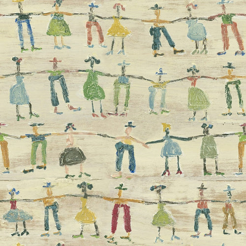 Set di 3 rotoli di carta da parati con stampa digitale Little People