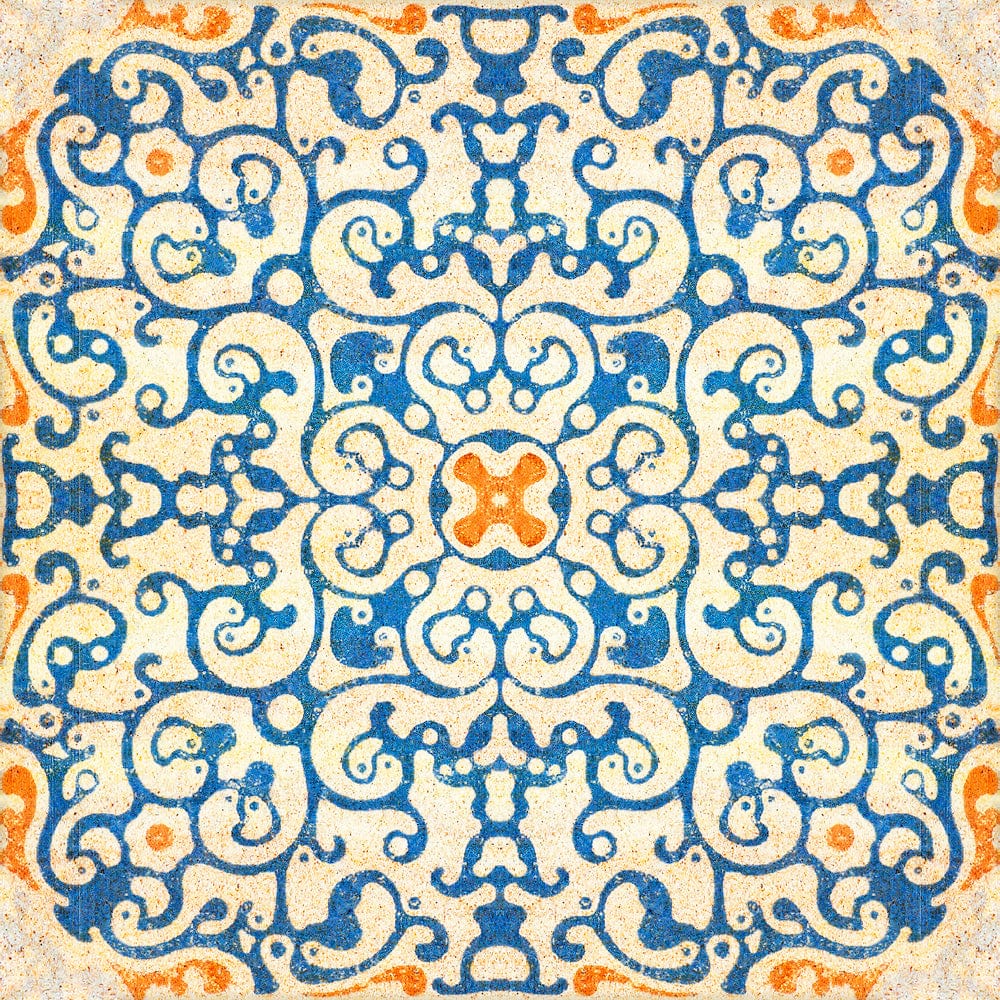 Set di 3 rotoli di carta da parati digitale stampata a mattonelle spagnole