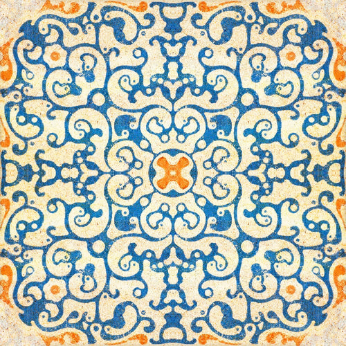 Set di 3 rotoli di carta da parati digitale stampata a mattonelle spagnole