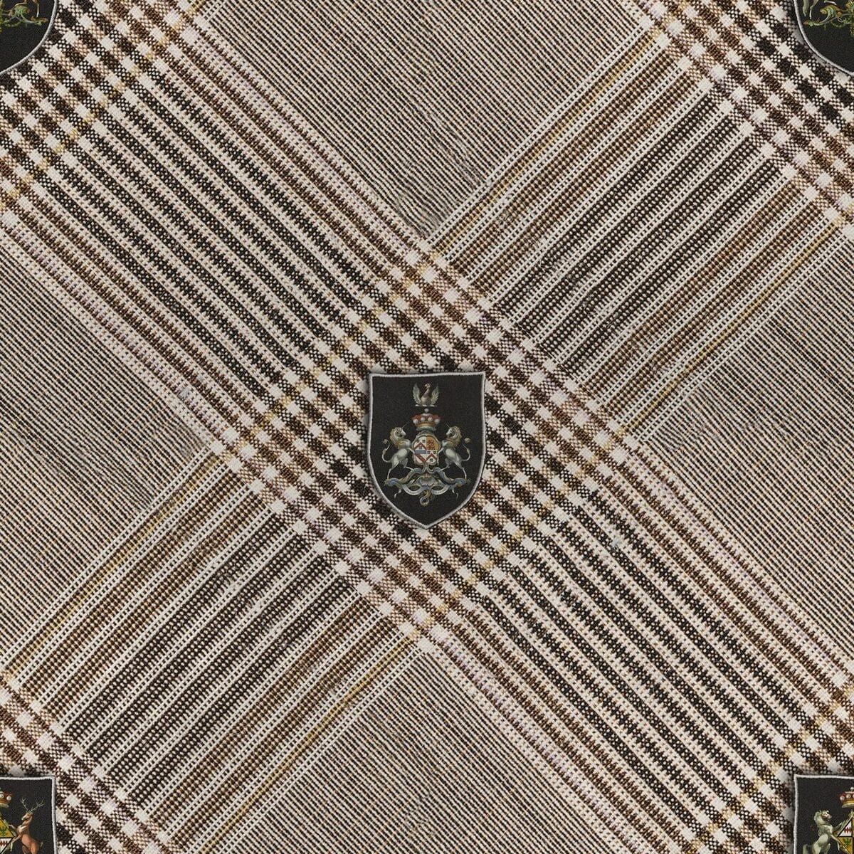 Set di 3 rotoli di carta da parati stampata Digital Nobility Grey