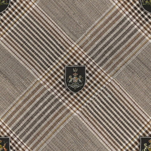 Set di 3 rotoli di carta da parati stampata Digital Nobility Grey