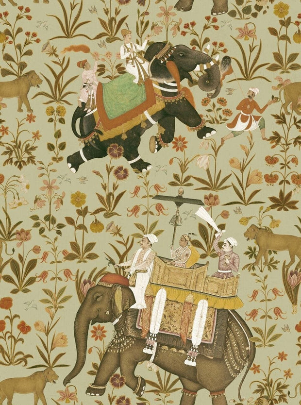 Set di 3 rotoli di carta da parati stampata digitale Hindustan