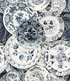 Set di 3 rotoli di carta da parati stampata in digitale Delftware Vintage