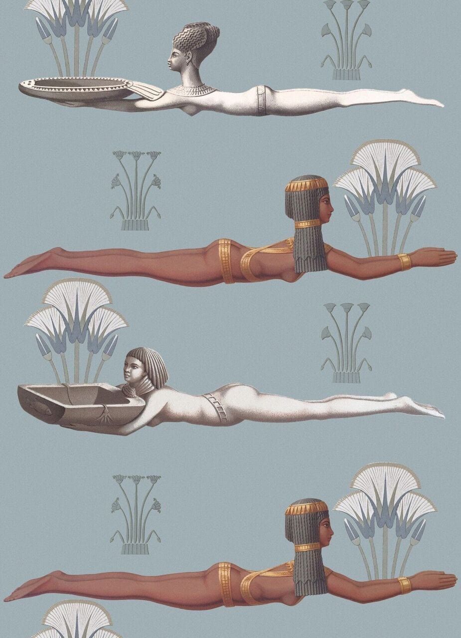 Set di 3 rotoli di carta da parati stampata in digitale Egyptum