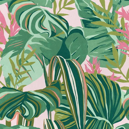 Set di 3 rotoli di carta da parati stampata in digitale Fogliame tropicale