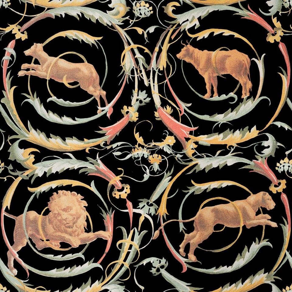 Set di 3 rotoli di carta da parati stampata in digitale Fresco Antracite