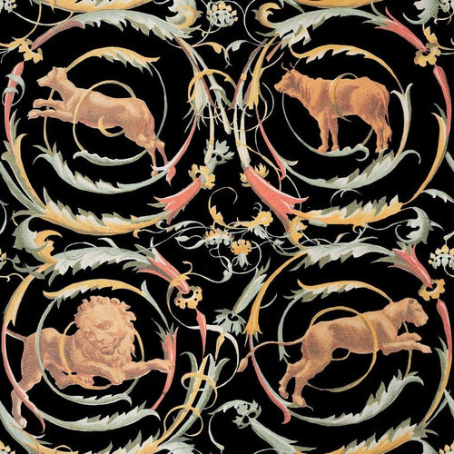 Set di 3 rotoli di carta da parati stampata in digitale Fresco Antracite