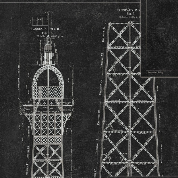 Set di 3 rotoli di carta da parati stampata in digitale Grand Eiffel Antracite