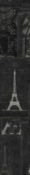 Set di 3 rotoli di carta da parati stampata in digitale Grand Eiffel Antracite (4)