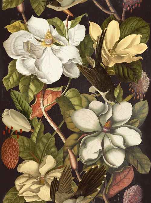 Set di 3 rotoli di carta da parati stampata in digitale Magnolia