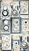 Set di 3 rotoli di carta da parati stampata in digitale Obscure Light