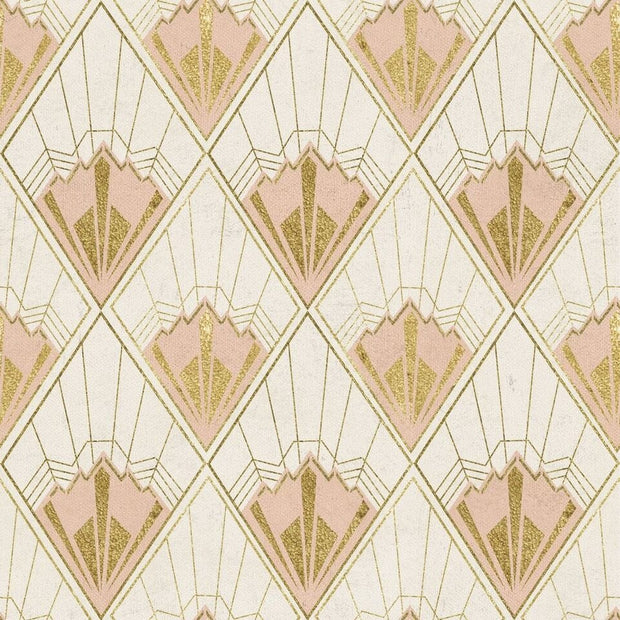 Set di 3 rotoli di carta da parati stampata in digitale Revival Taupe