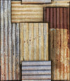 Set di 3 rotoli di carta da parati stampata in digitale Rusty Tin (1)