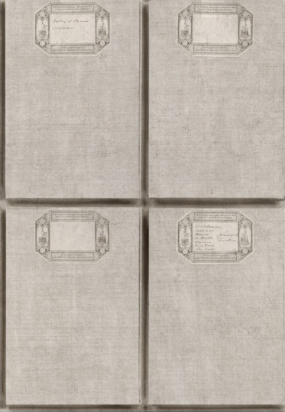 Set di 3 rotoli di carta da parati stampata in digitale Taupe