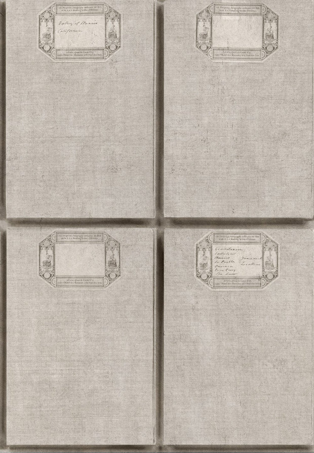 Set di 3 rotoli di carta da parati stampata in digitale Taupe