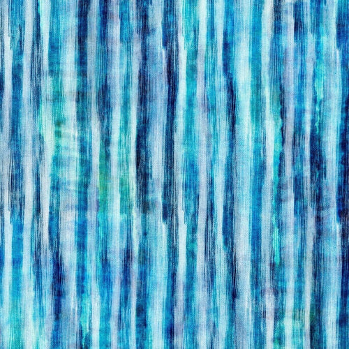Set di 3 rotoli di carta da parati stampata in digitale Tie Dye Acquamarina