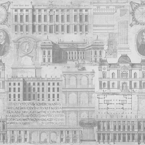 Set di 3 rotoli di carta da parati stampata in digitale Vitruvius