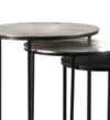 Set di 3 tavolini da caffè Antique Round Multicolore (1)