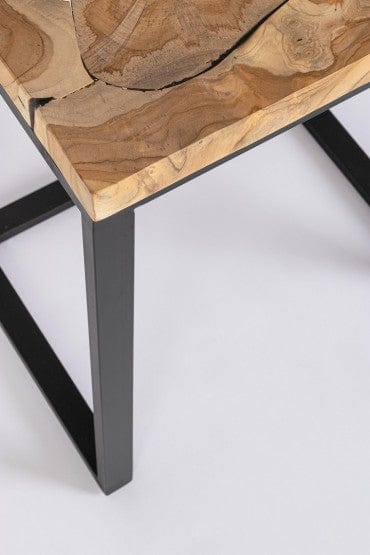 Bizzotto Set di 3 tavolini da caffè Elwood Naturale