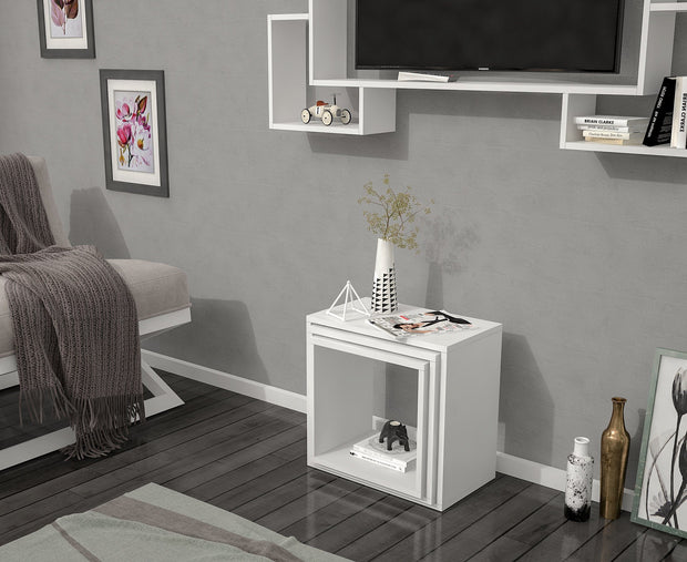 Set di 3 tavolini da caffè Lu Bianco (1)